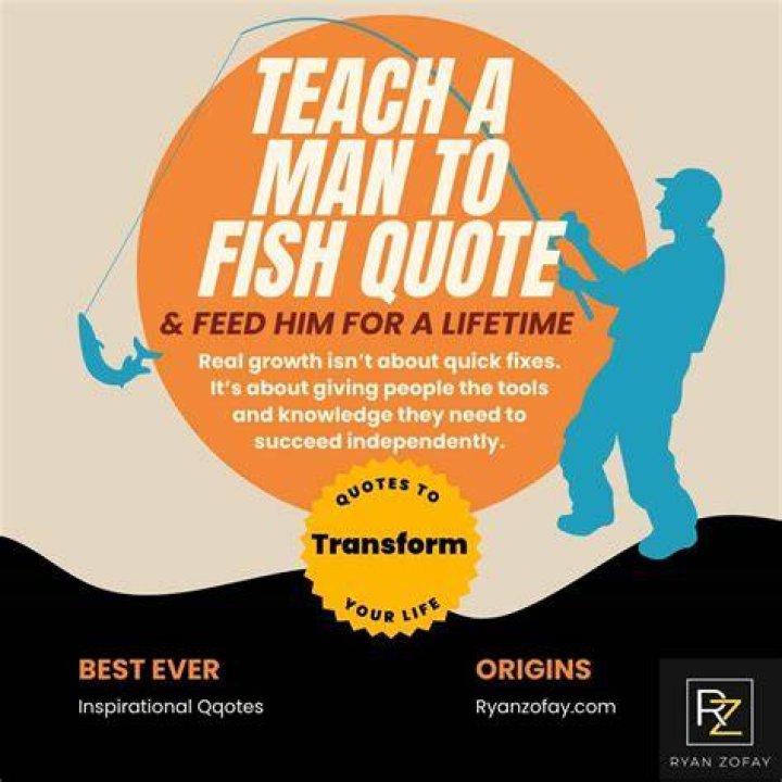 What is the saying about teaching a man to fish?