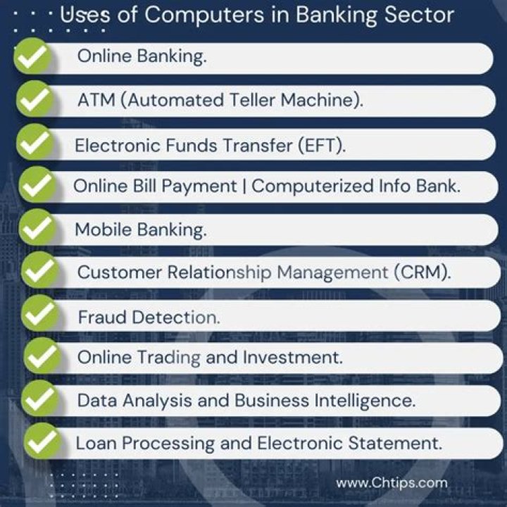 What is the uses of computer in banking?