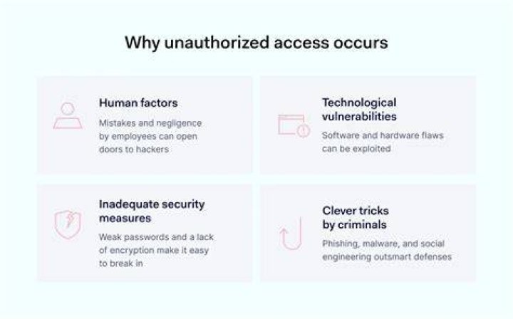 What is unauthorized access provide a few examples for unauthorized access?