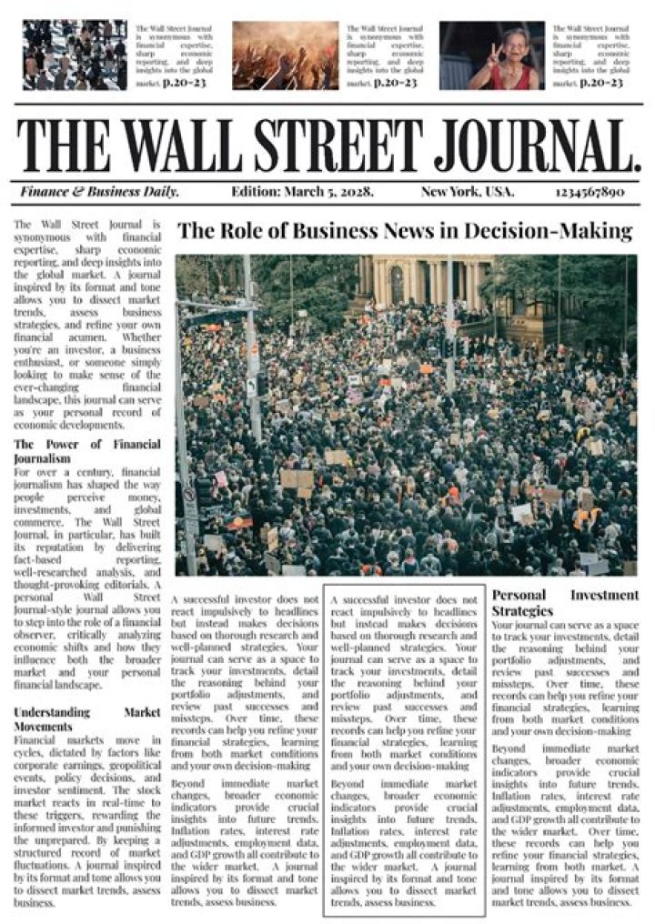 What kind of newspaper is the Wall Street Journal?