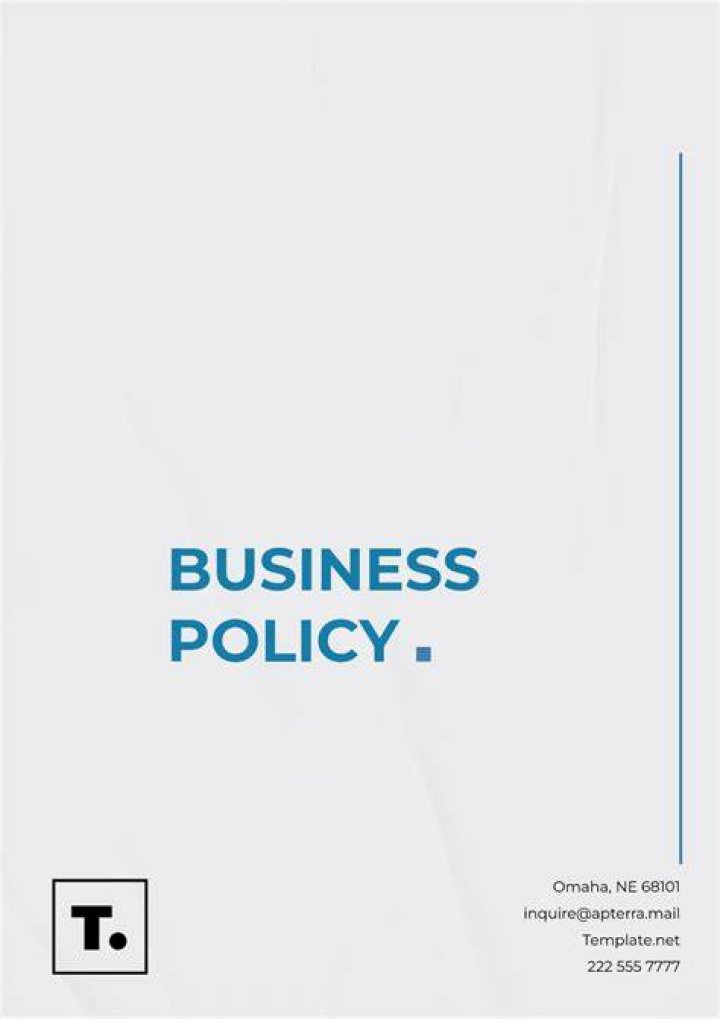 What should a business policy include?
