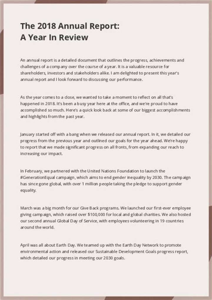 What should you look for in an annual report?