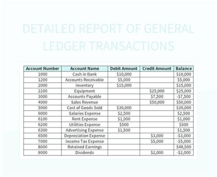 What transactions go in the general ledger?