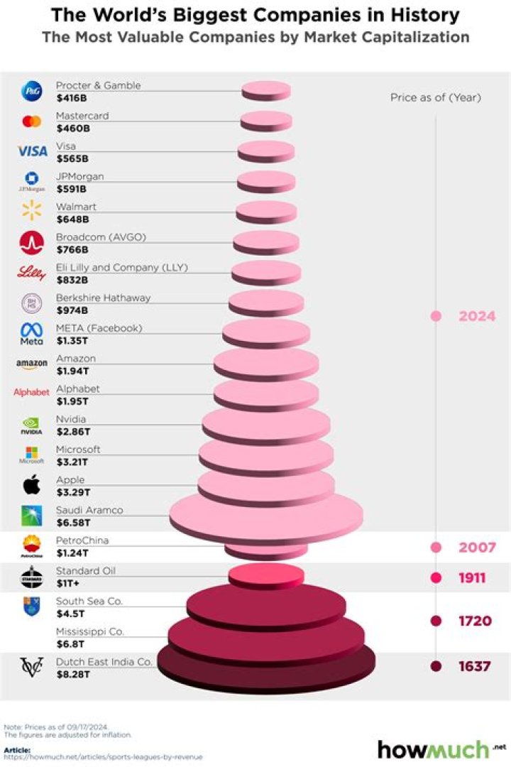 What was the largest company in 2008?