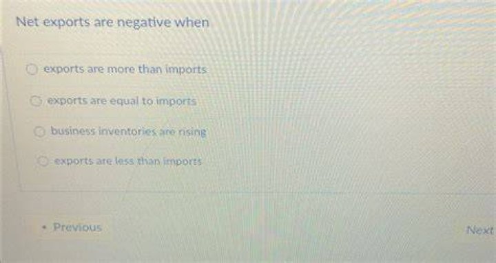 When US net exports are negative US exports are?