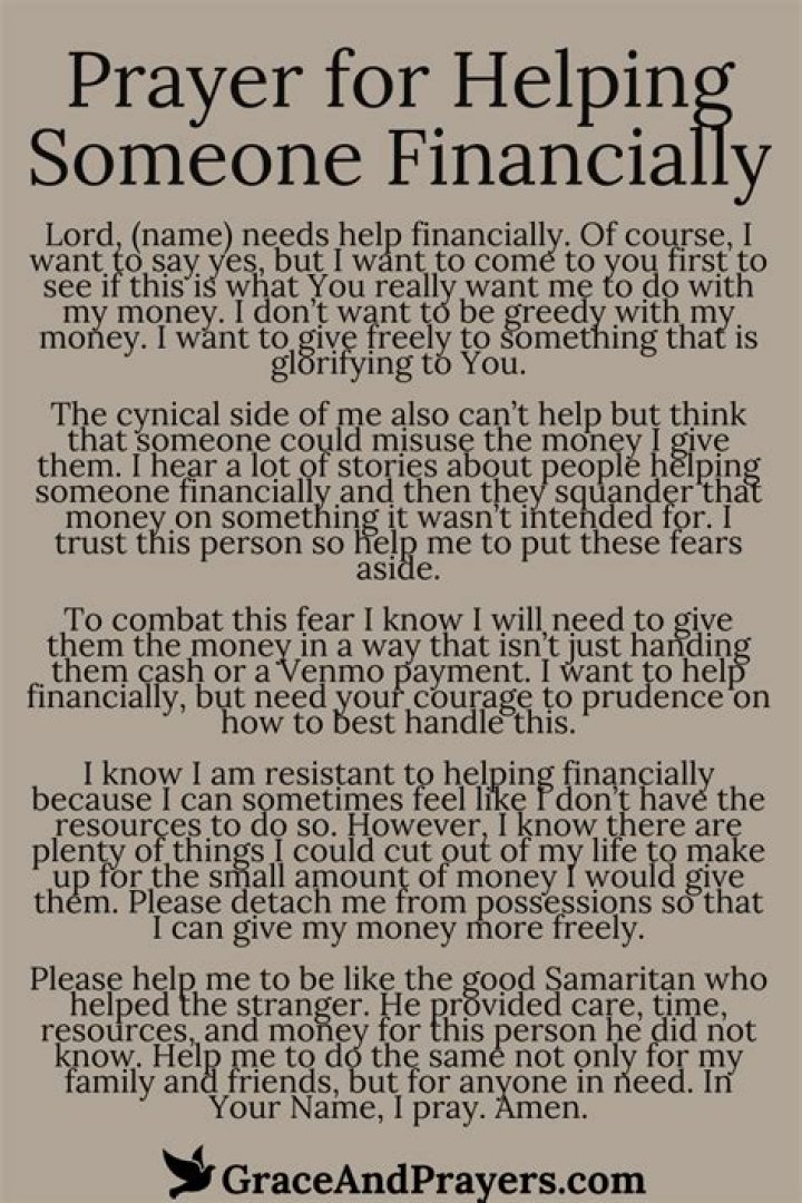 Where can I get someone to help me financially?