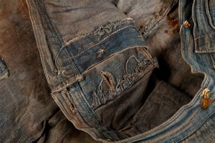 Where was the first pair of blue jeans made?