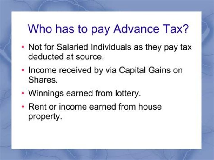 Who all are liable to pay tax?
