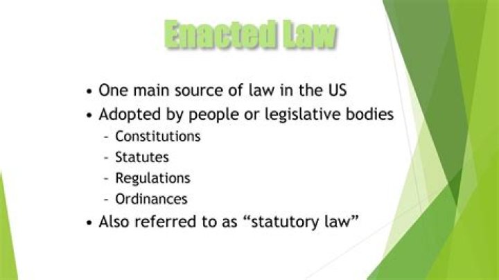 Who are statutes enacted?