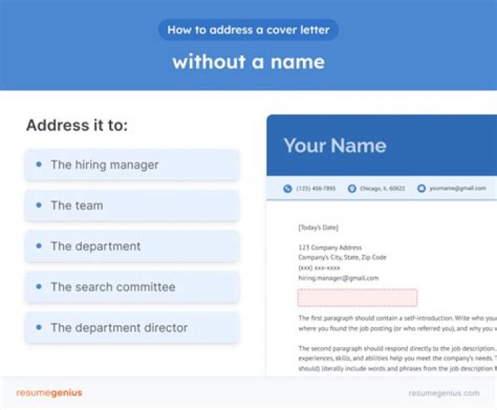 Who do you send a cover letter to?