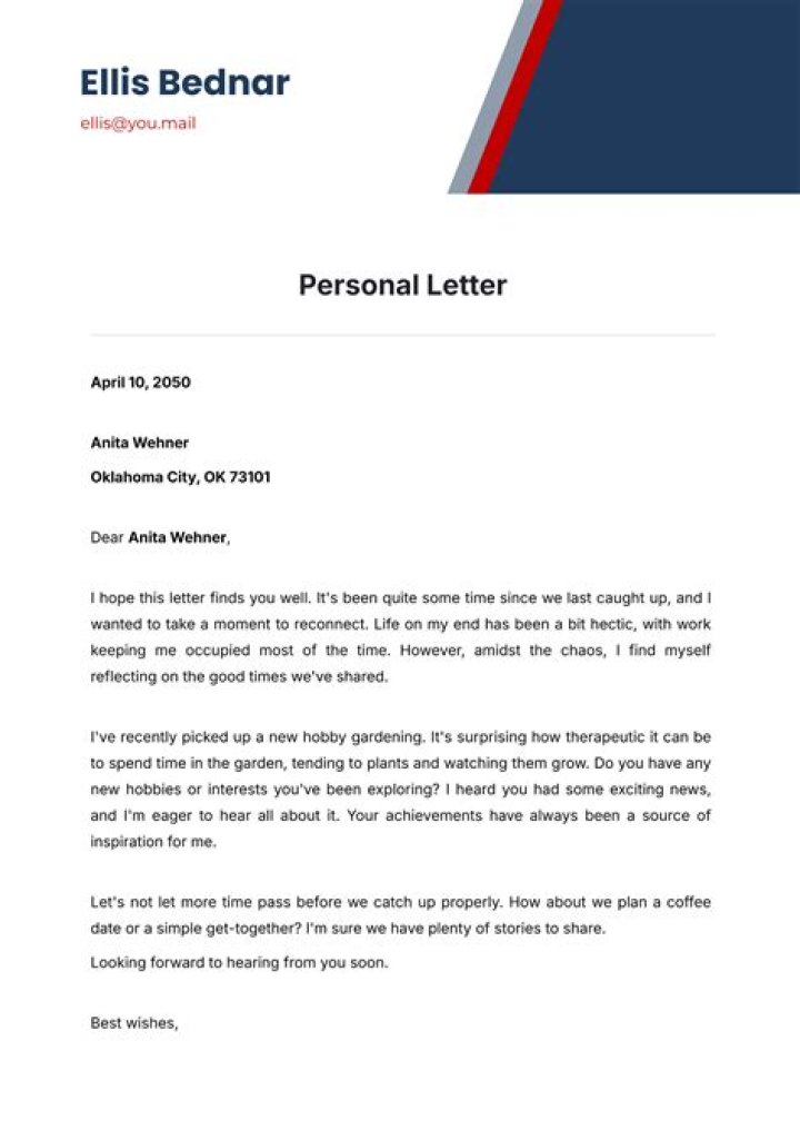 Who writes personal business letter?