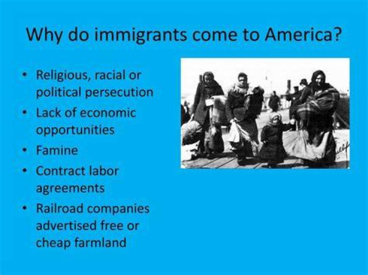 Why did immigrants come from?