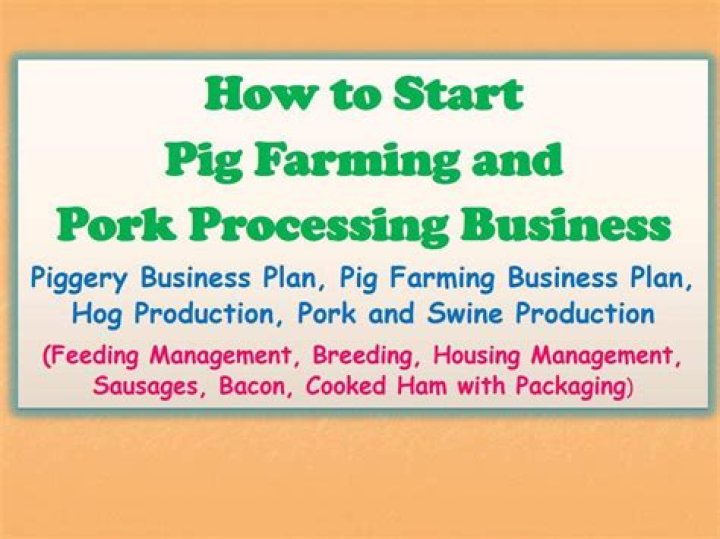 Why do people do piggery business?